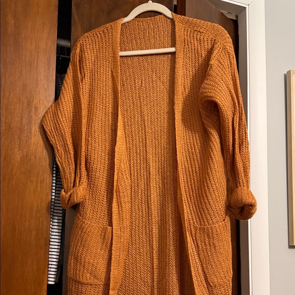 Amazon Women's Vibrant Orange Cardigan